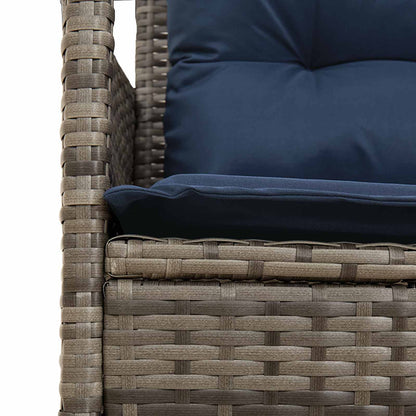 Tuinbankenset met kussen 2 pcs poly rattan