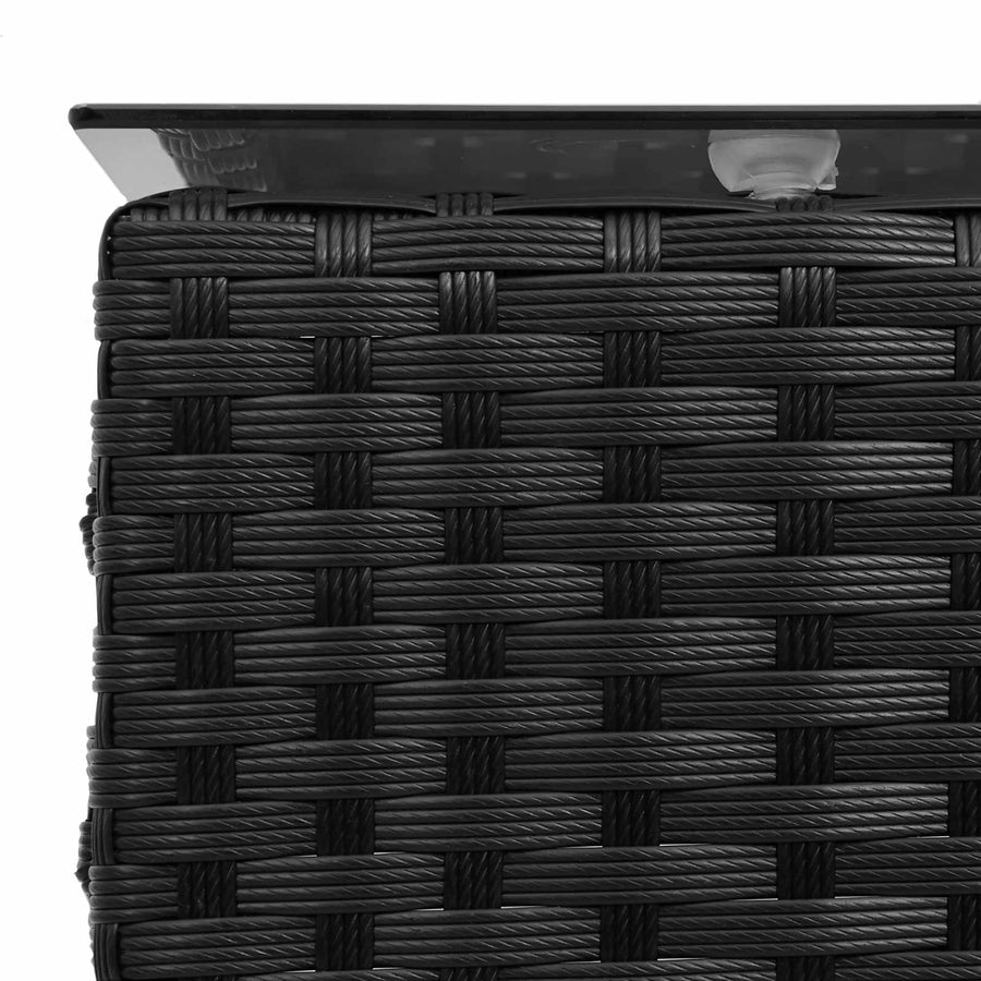 Tuinbankenset met kussen 2 pcs poly rattan