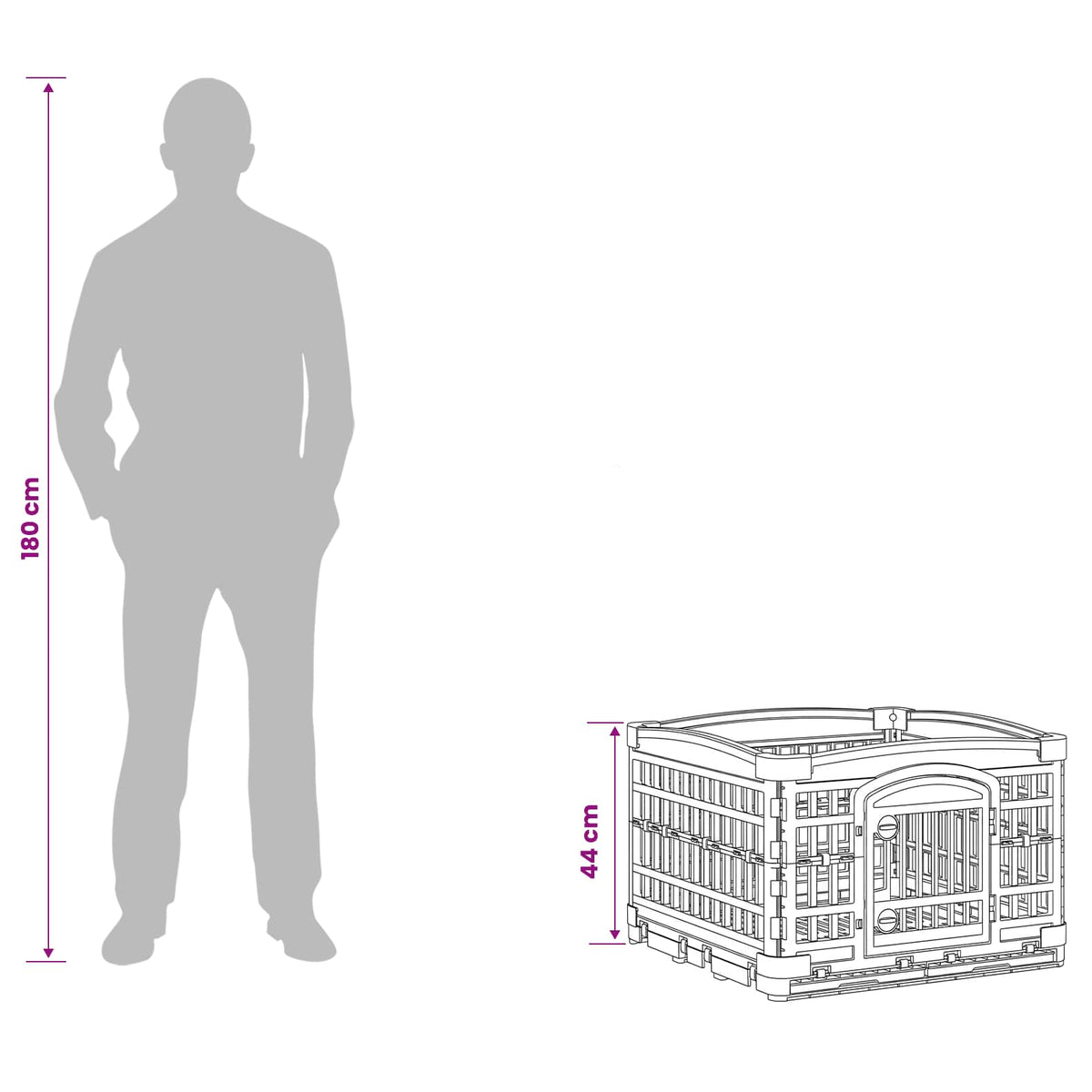 4 Paneel Hond Speelhekje 122 x 106,5 x 82 cm Kunststof Wit