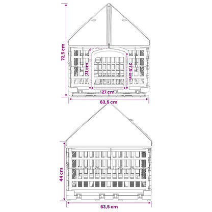 4 Panelen Honden Speelweide met Dak 122 x 106,5 x 82 cm Wit