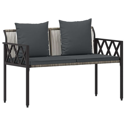tuinmeubelset 4 pcs Grijs en Donkergrijs poly rattan