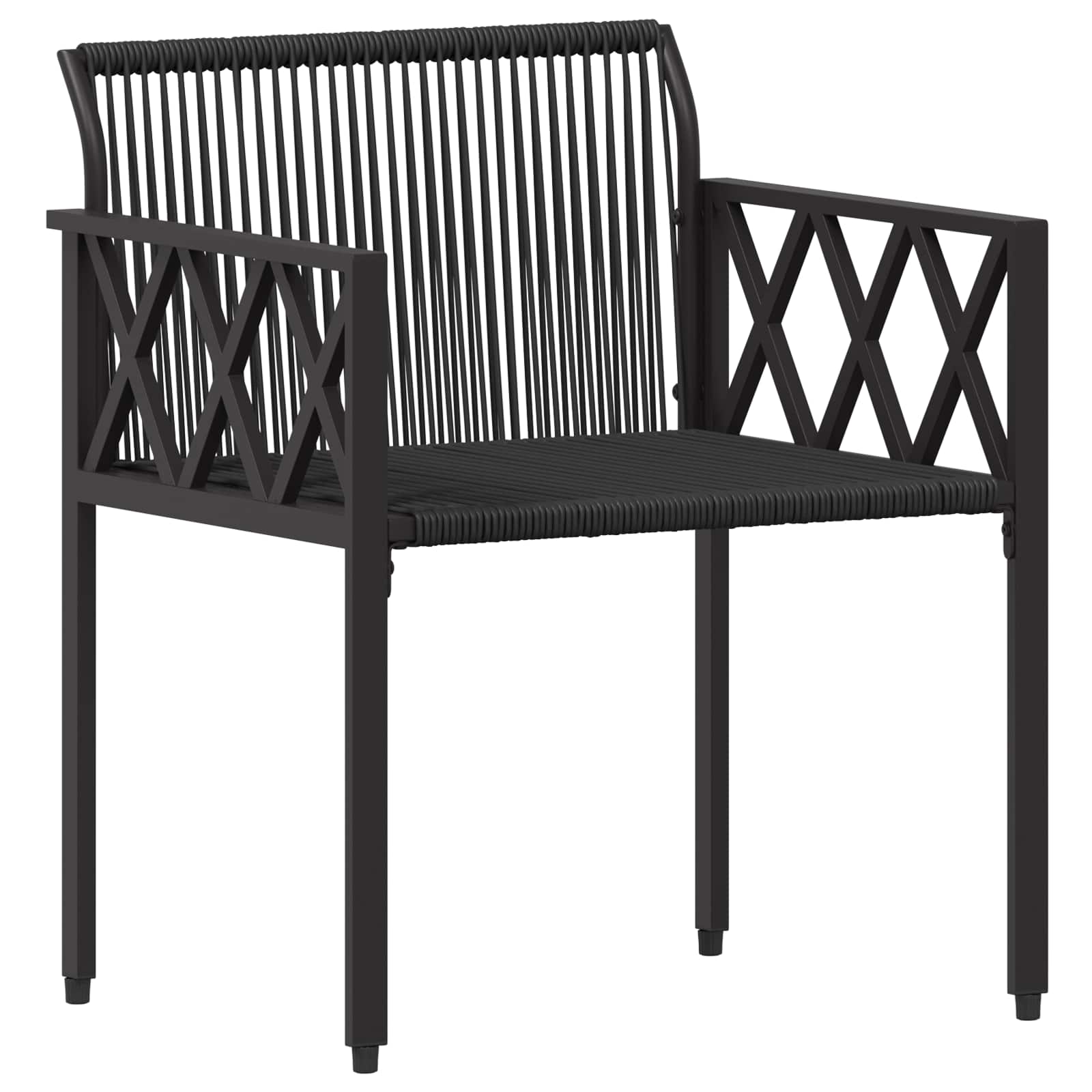 Tuinmeubelset 4 st Zwart en Turquoise poly rattan
