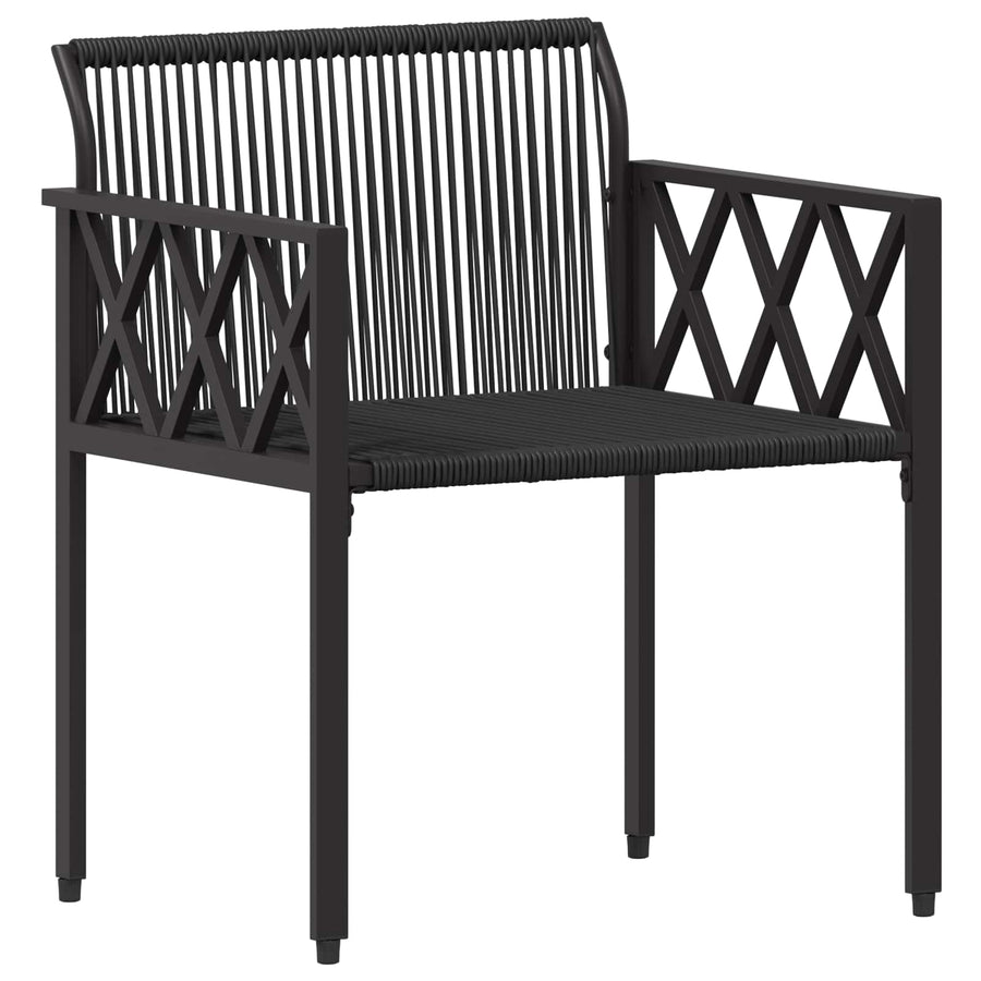 Tuinmeubelset 4 st Zwart en Turquoise poly rattan
