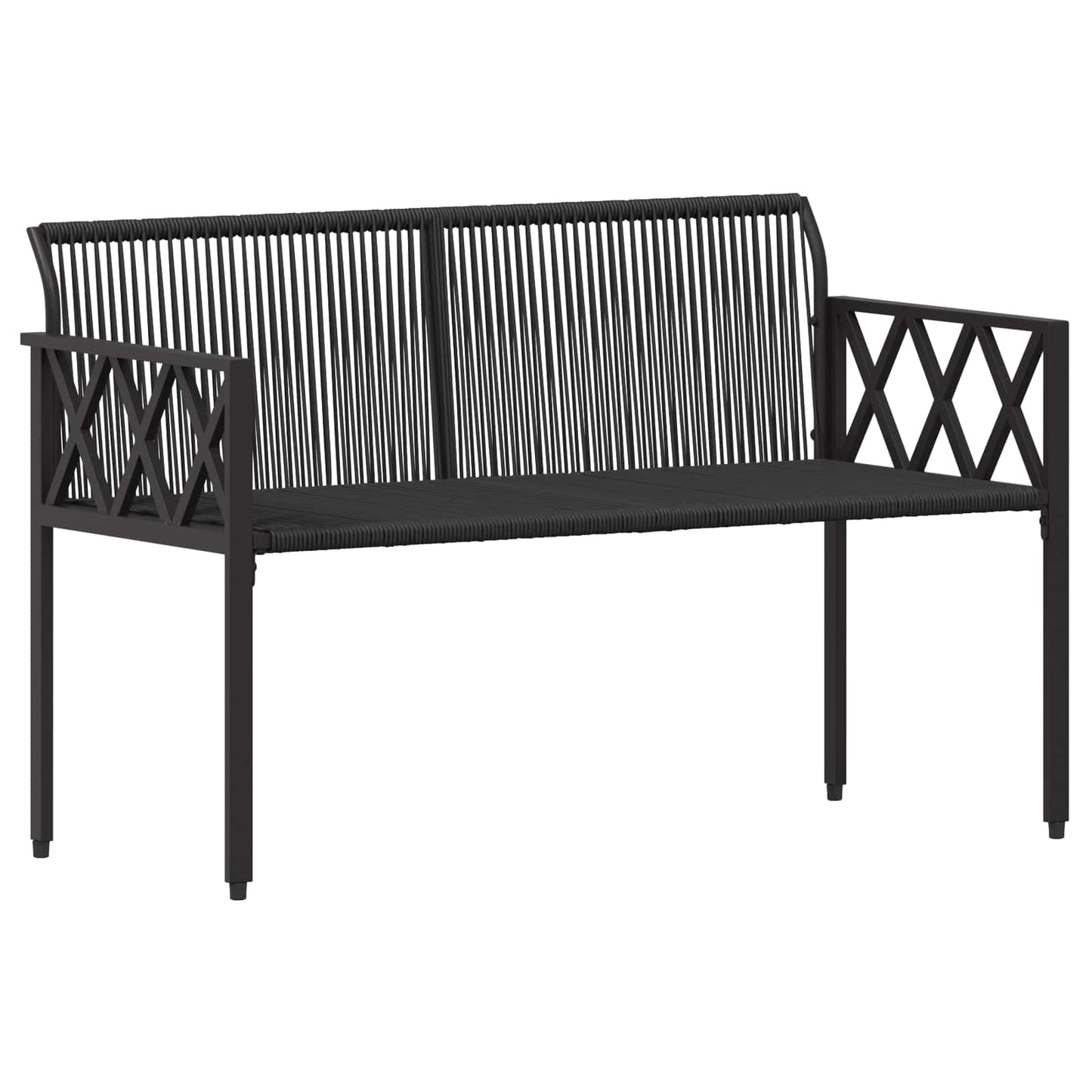 Tuinmeubelset 4 st Zwart en Turquoise poly rattan