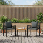 tuinmeubelset 3 pcs Grijs en Donkergrijs poly rattan