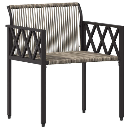 tuinmeubelset 3 pcs Grijs en Donkergrijs poly rattan