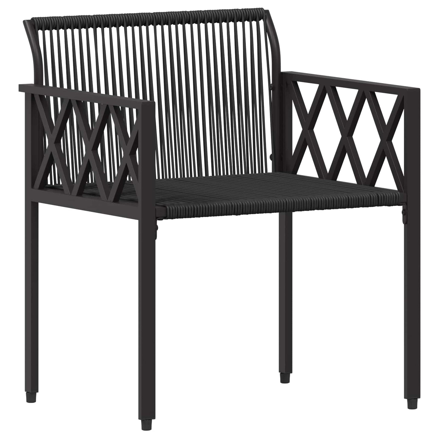 tuinmeubelset 3 pcs Zwart en Turquoise poly rattan