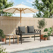 Tuinbank poly rattan 116x56x75 cm grijs