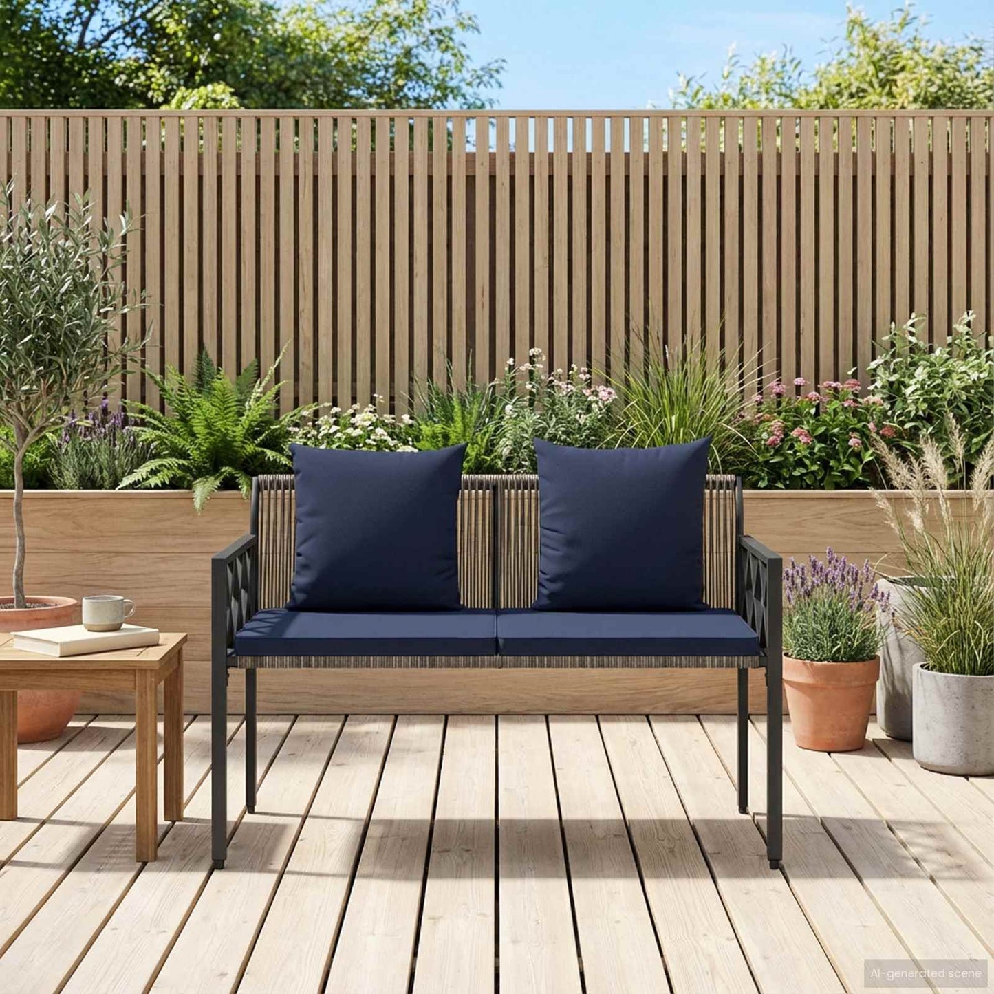 Buitenbanken 2 -Seater 116 x 56 x 75 cm poly rattan