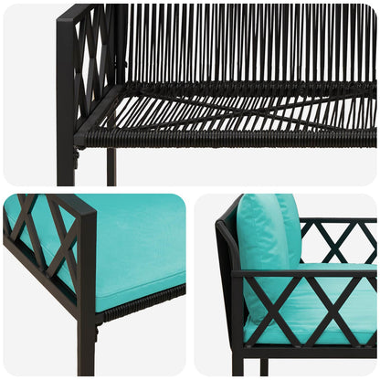 Buitenbanken 2 -Seater 116 x 56 x 75 cm poly rattan
