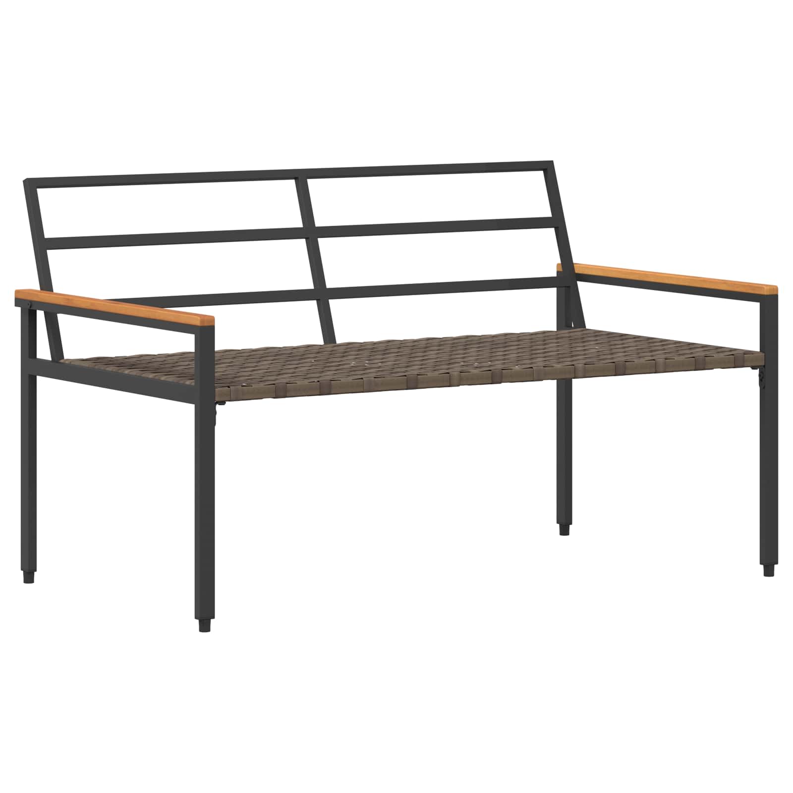 tuinmeubelset 4 pcs Donkergrijs poly rattan