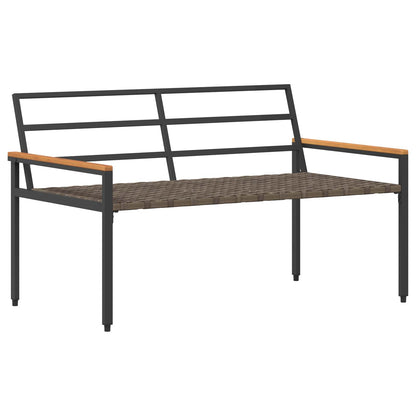 tuinmeubelset 4 pcs Donkergrijs poly rattan