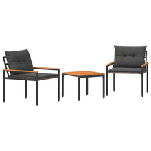 tuinmeubelset 3 pcs Donkergrijs poly rattan