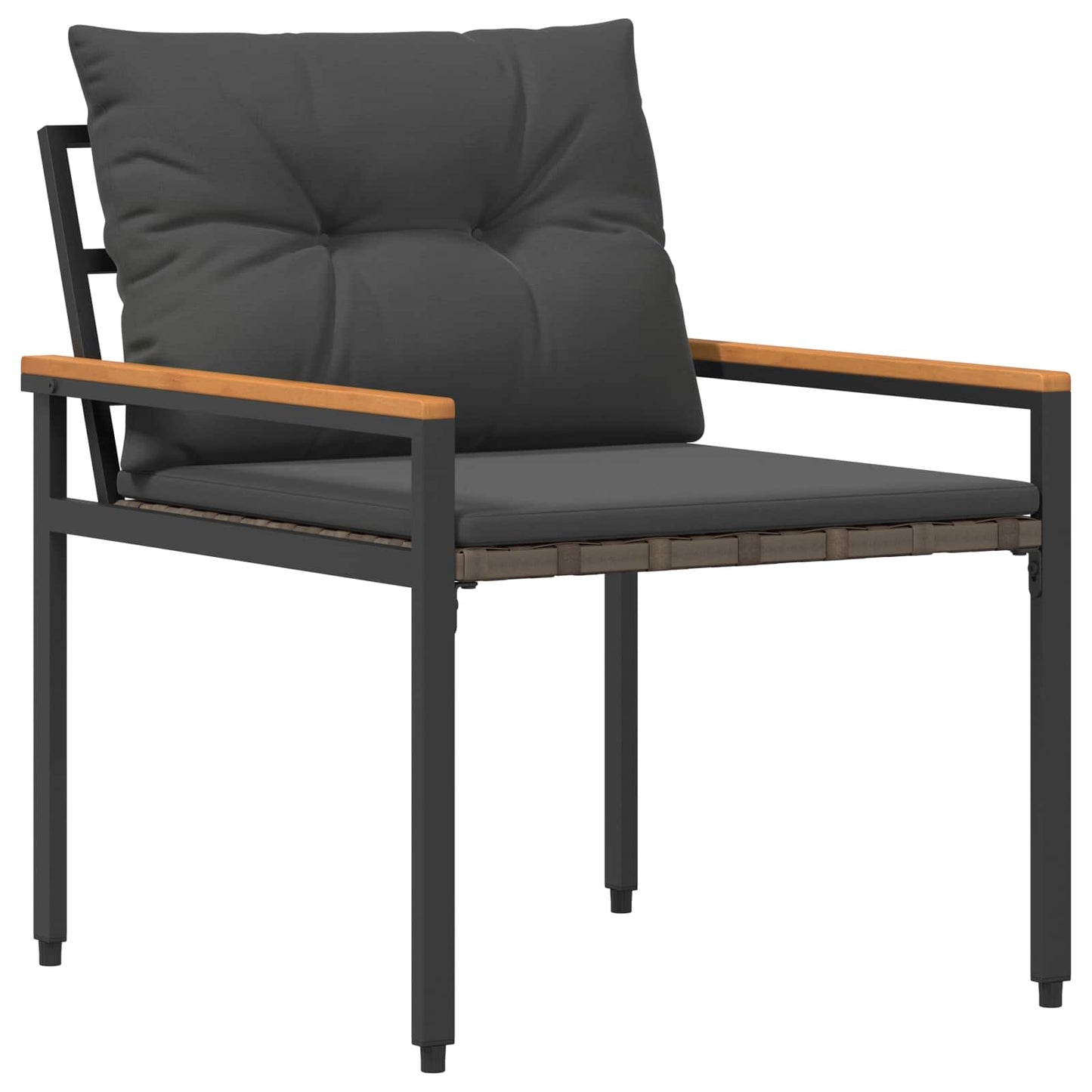 tuinmeubelset 3 pcs Donkergrijs poly rattan