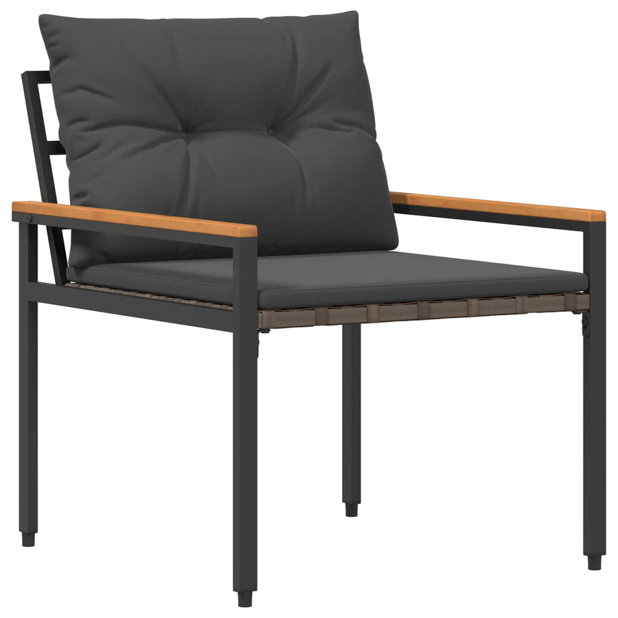 tuinmeubelset 3 pcs Donkergrijs poly rattan