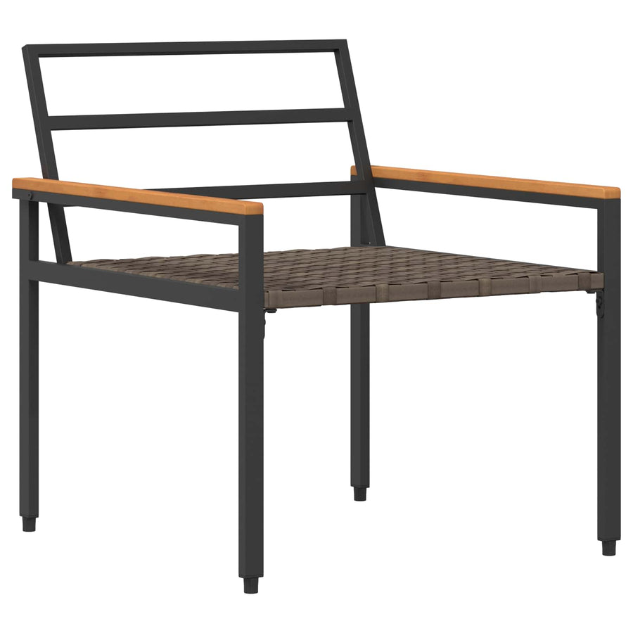 tuinmeubelset 3 pcs Donkergrijs poly rattan
