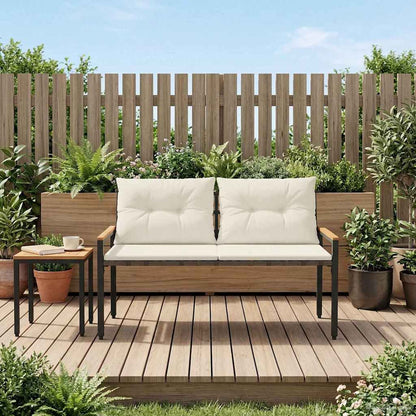 Tuinbank 2 -Seater 116 x 67,5 x 72 cm poly rattan Crèmewit