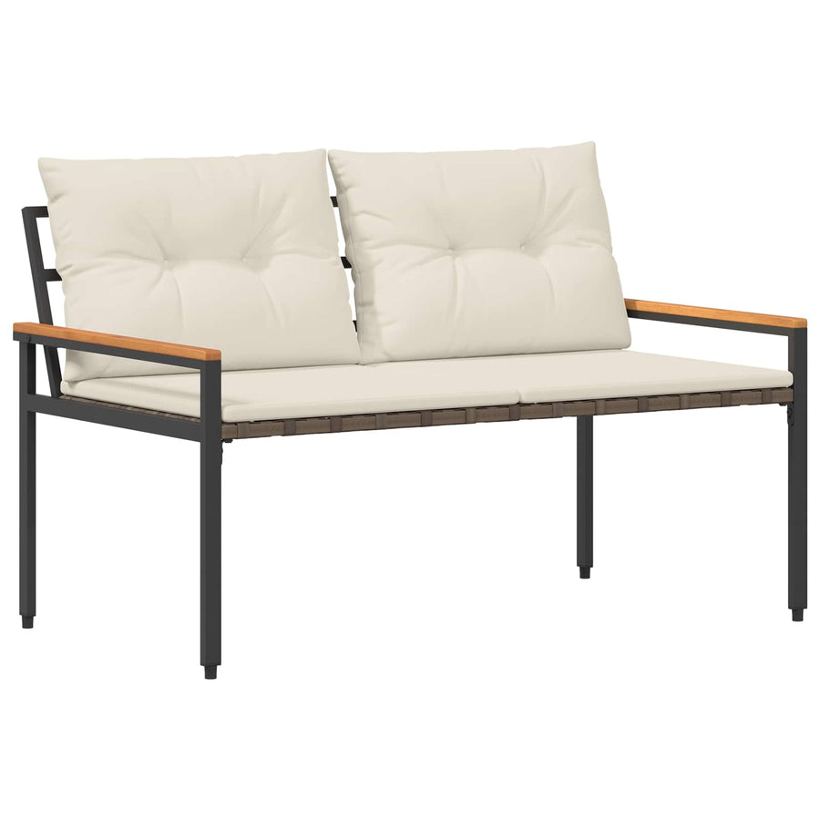 Tuinbank 2 -Seater 116 x 67,5 x 72 cm poly rattan Crèmewit