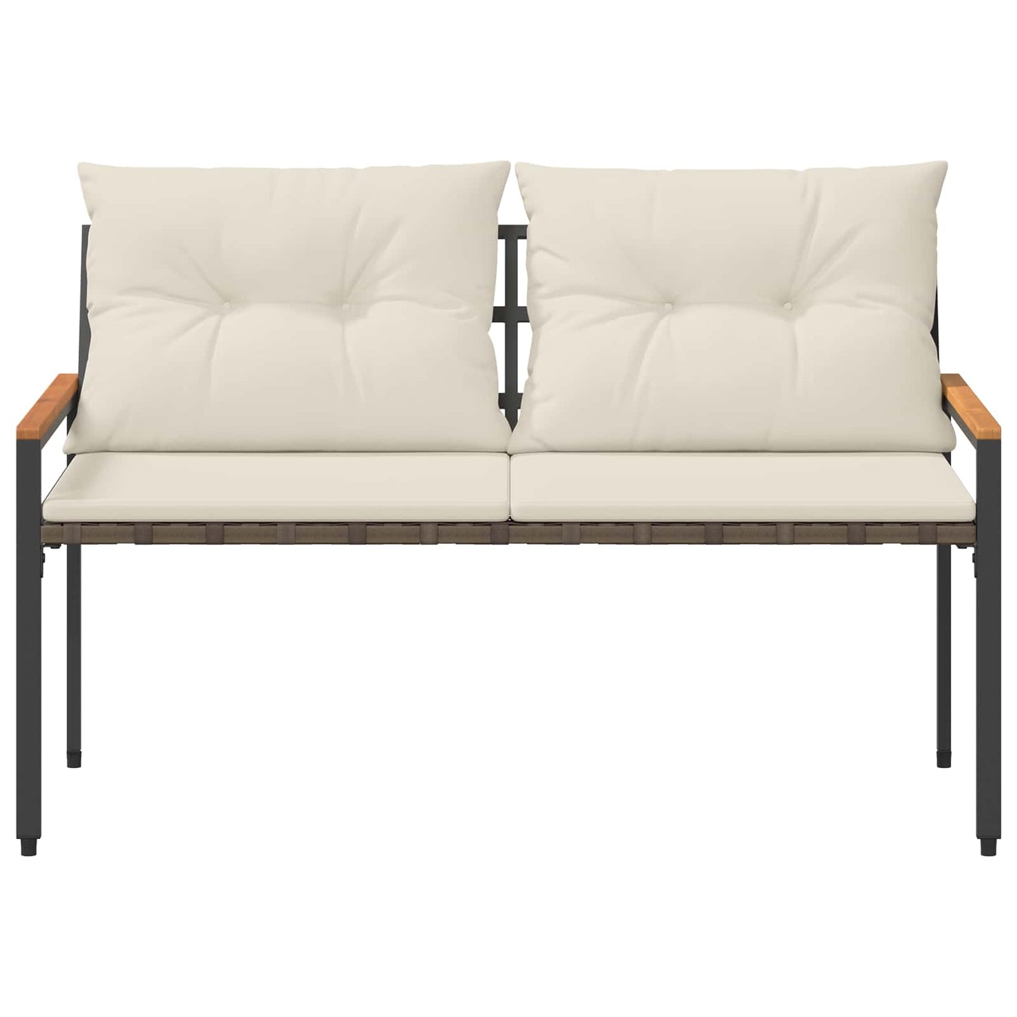 Tuinbank 2 -Seater 116 x 67,5 x 72 cm poly rattan Crèmewit