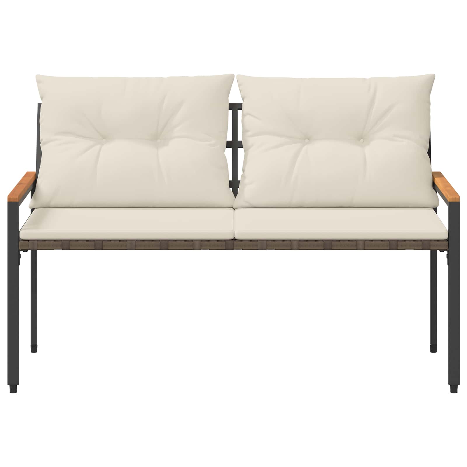 Tuinbank 2 -Seater 116 x 67,5 x 72 cm poly rattan Crèmewit