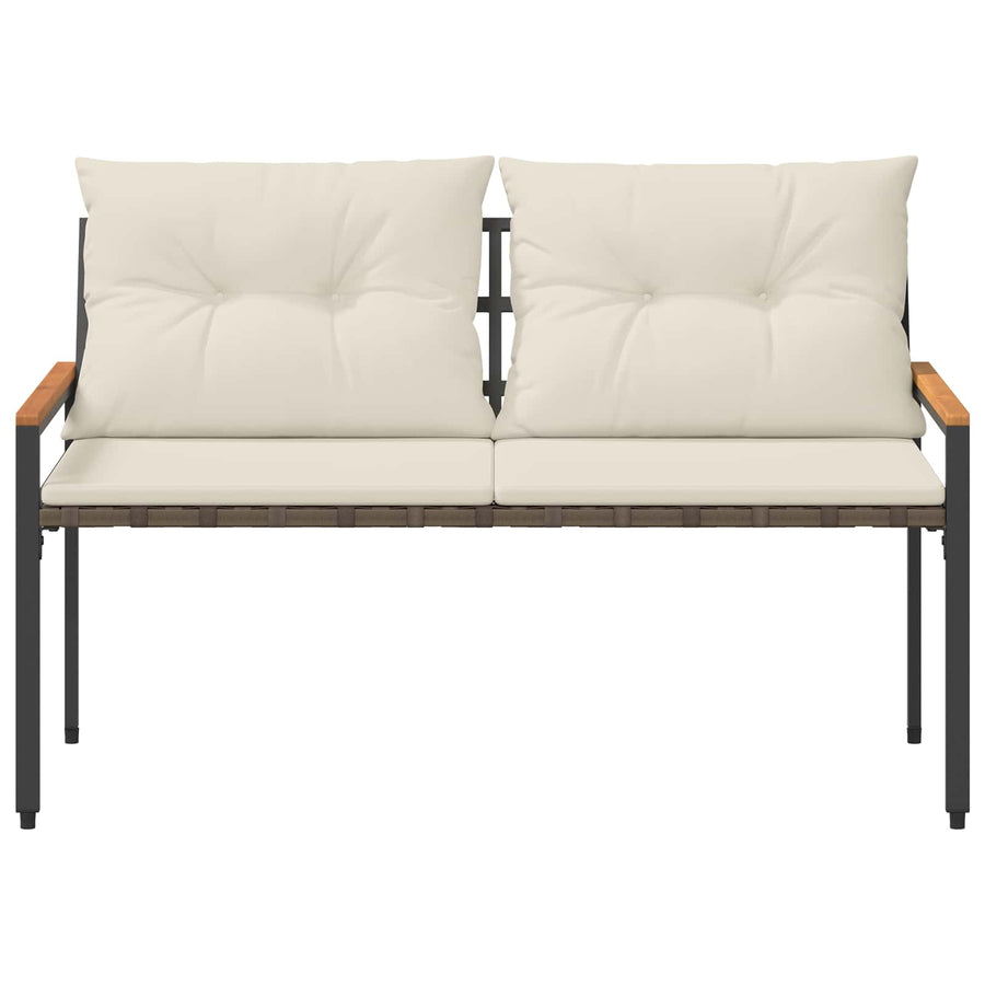 Tuinbank 2 -Seater 116 x 67,5 x 72 cm poly rattan Crèmewit