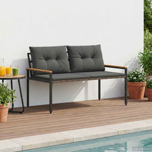 Tuinbank 2 -Seater 116 x 67,5 x 72 cm poly rattan Donkergrijs