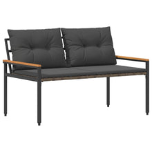 Tuinbank 2 -Seater 116 x 67,5 x 72 cm poly rattan Donkergrijs