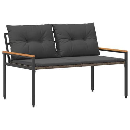 Tuinbank 2 -Seater 116 x 67,5 x 72 cm poly rattan Donkergrijs