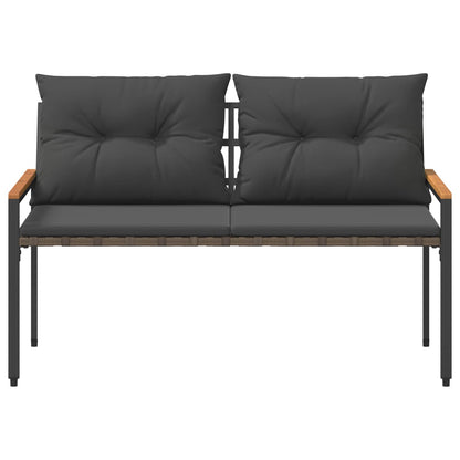 Tuinbank 2 -Seater 116 x 67,5 x 72 cm poly rattan Donkergrijs
