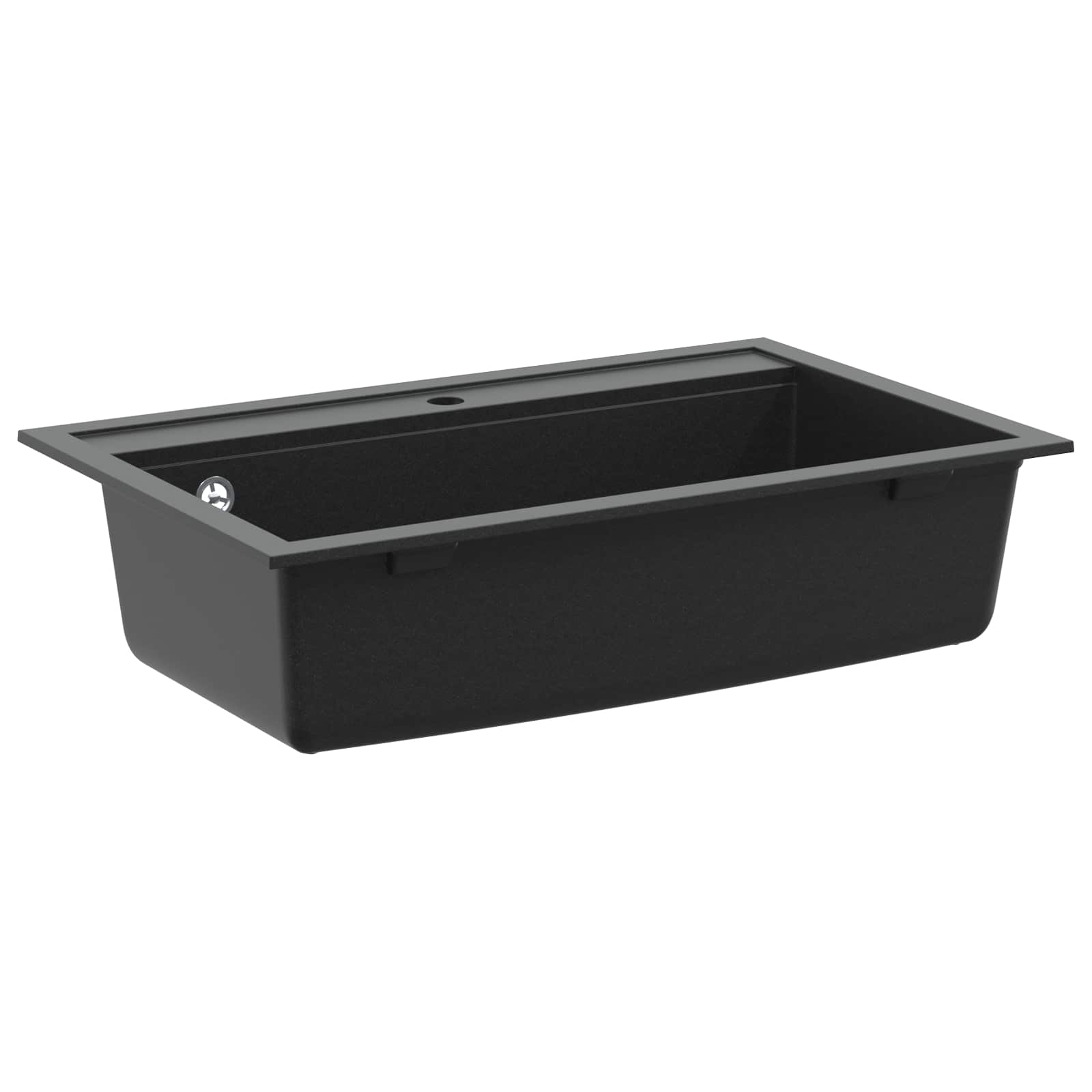 Wasbak Zwart 795 x 505 mm 80% Kwarts en 20% Hars
