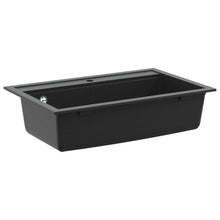 Wasbak Zwart 795 x 505 mm 80% Kwarts en 20% Hars