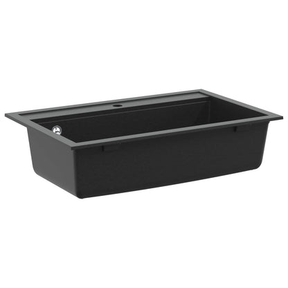 Wasbak Zwart 795 x 505 mm 80% Kwarts en 20% Hars