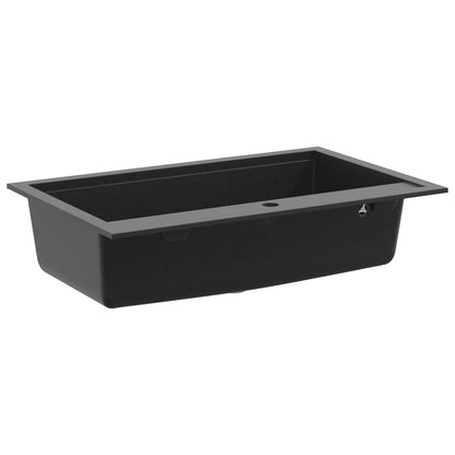 Wasbak Zwart 795 x 505 mm 80% Kwarts en 20% Hars
