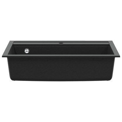 Wasbak Zwart 795 x 505 mm 80% Kwarts en 20% Hars