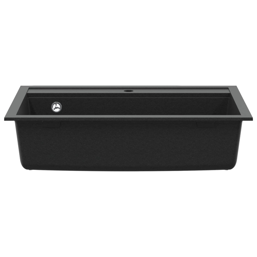 Wasbak Zwart 795 x 505 mm 80% Kwarts en 20% Hars