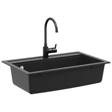 Wasbak Zwart 795 x 505 mm 80% Kwarts en 20% Hars