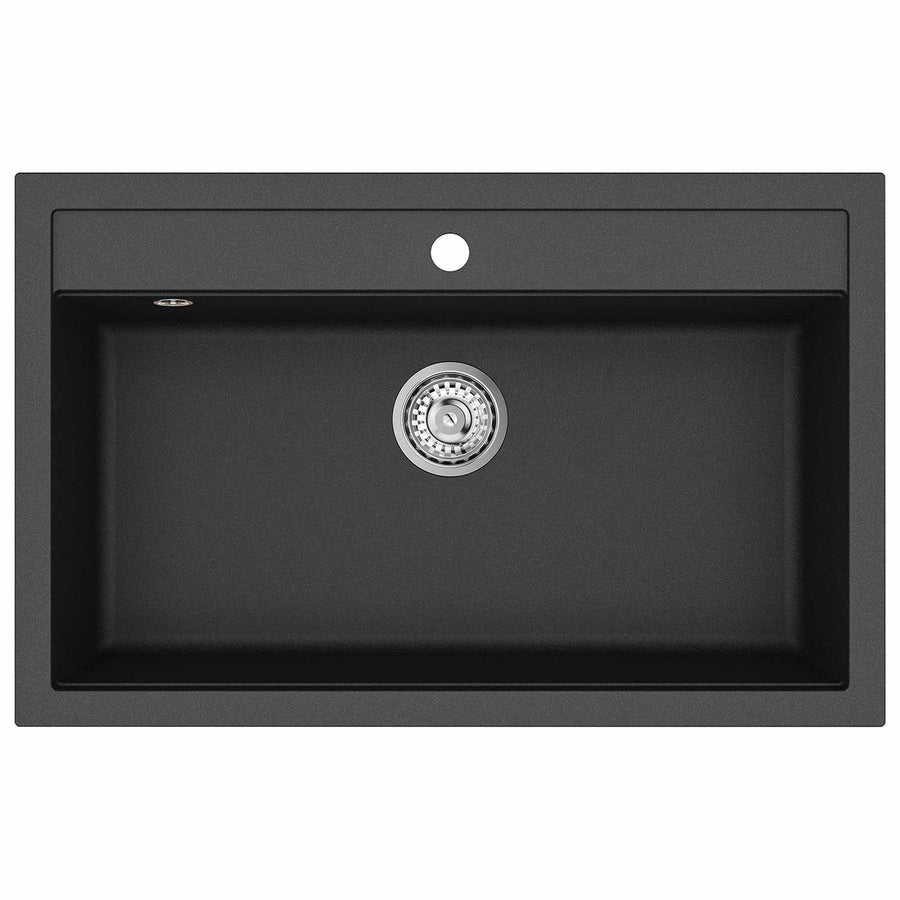 Wasbak Zwart 795 x 505 mm 80% Kwarts en 20% Hars