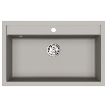 Wasbak Grijs 795 x 505 mm 80% Kwarts en 20% Hars