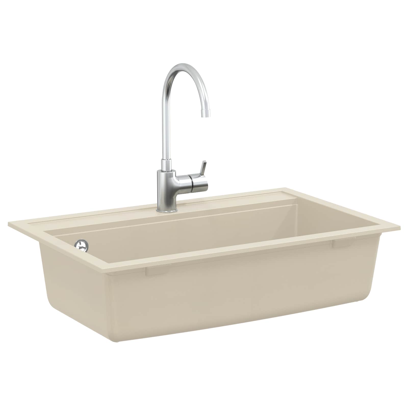 Wasbak Beige 795 x 505 mm 80% Kwarts en 20% Hars