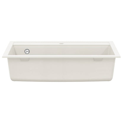 Wasbak Wit 795 x 505 mm 80% Kwarts en 20% Hars