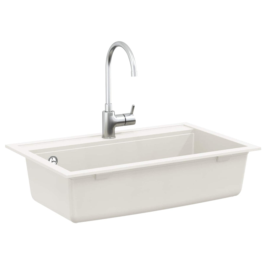 Wasbak Wit 795 x 505 mm 80% Kwarts en 20% Hars