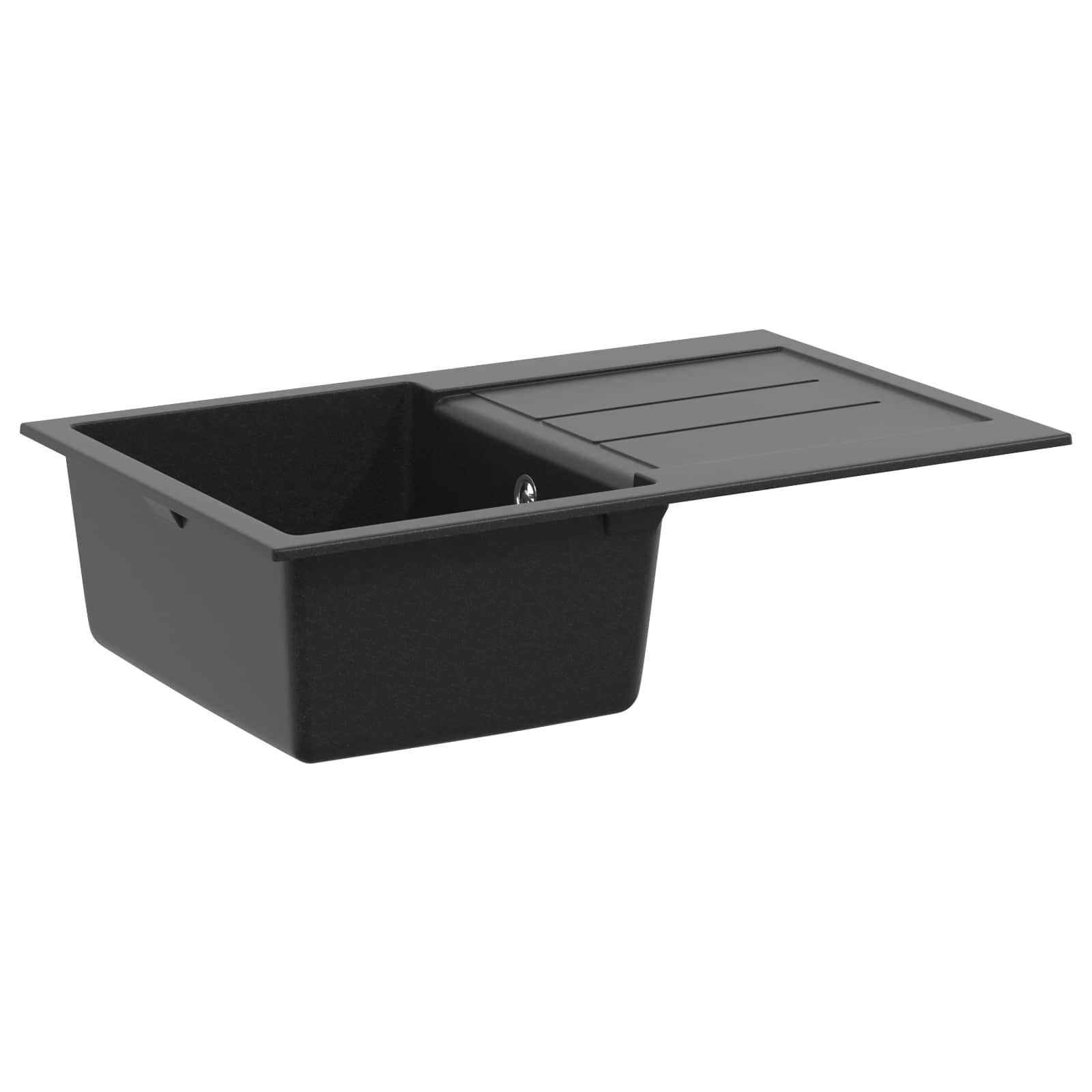 Wasbak Zwart 780 x 500 mm 80% Kwarts en 20% Hars
