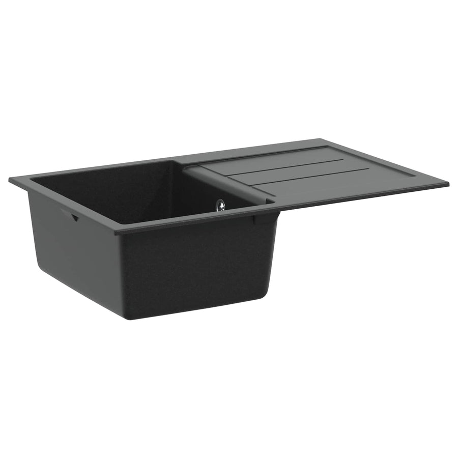 Wasbak Zwart 780 x 500 mm 80% Kwarts en 20% Hars