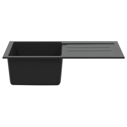 Wasbak Zwart 780 x 500 mm 80% Kwarts en 20% Hars