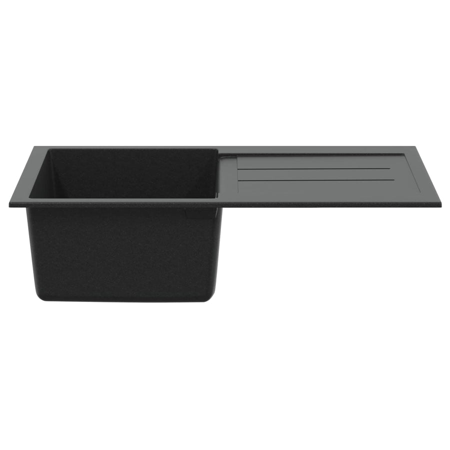 Wasbak Zwart 780 x 500 mm 80% Kwarts en 20% Hars