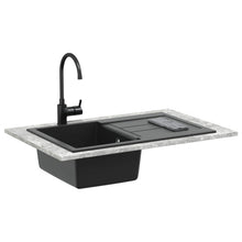 Wasbak Zwart 780 x 500 mm 80% Kwarts en 20% Hars