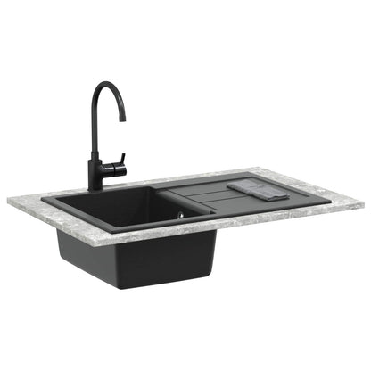 Wasbak Zwart 780 x 500 mm 80% Kwarts en 20% Hars