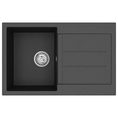 Wasbak Zwart 780 x 500 mm 80% Kwarts en 20% Hars