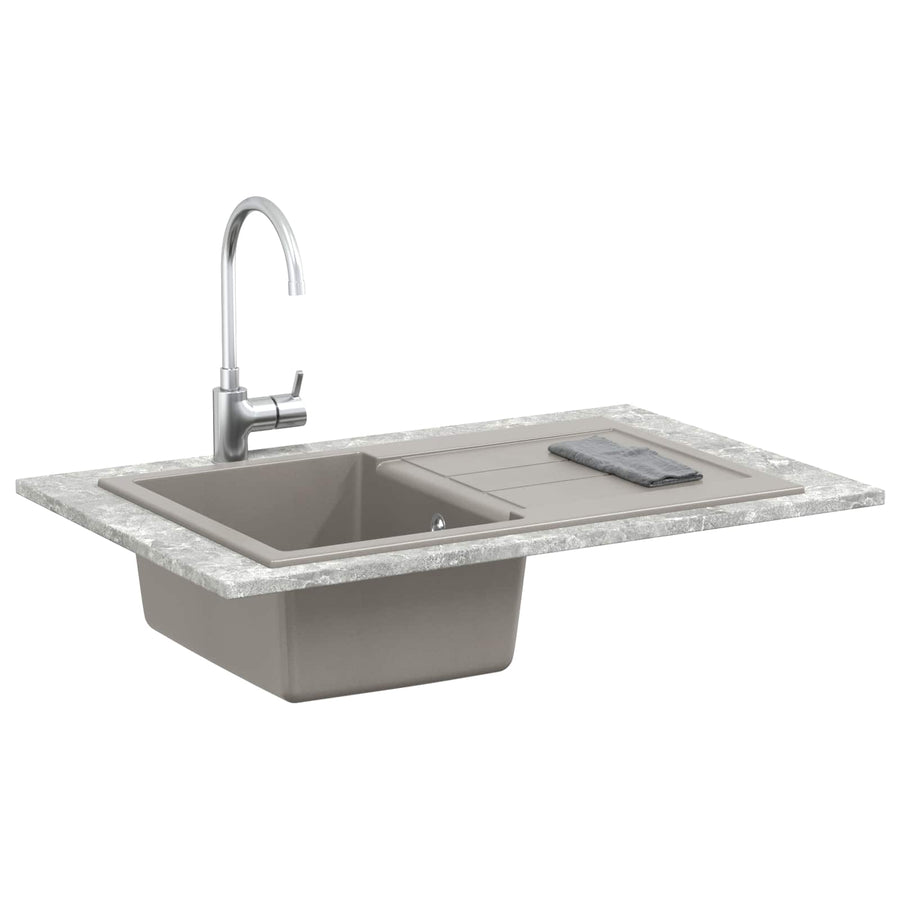 Wasbak Grijs 780 x 500 mm 80% Kwarts en 20% Hars