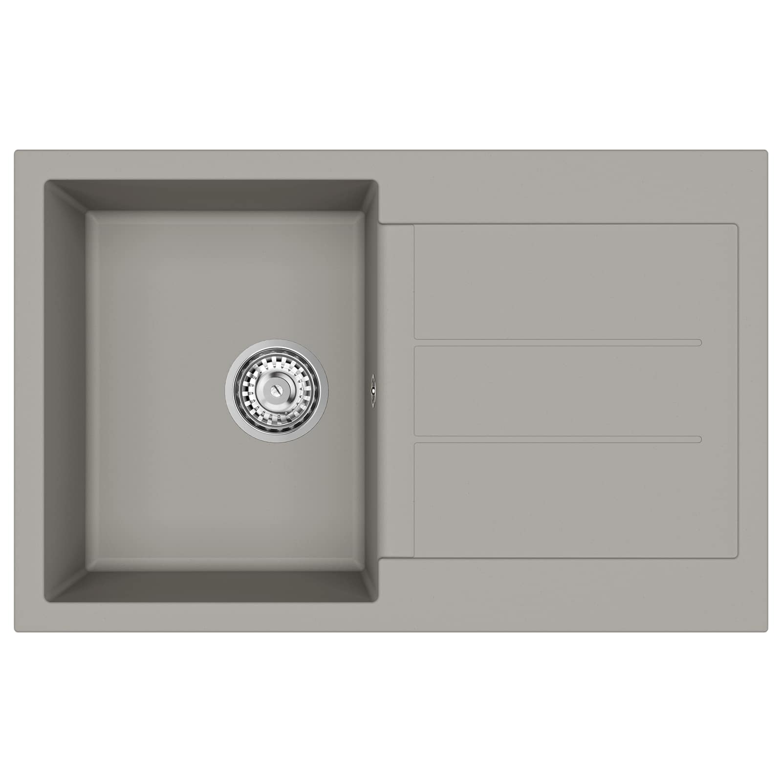 Wasbak Grijs 780 x 500 mm 80% Kwarts en 20% Hars